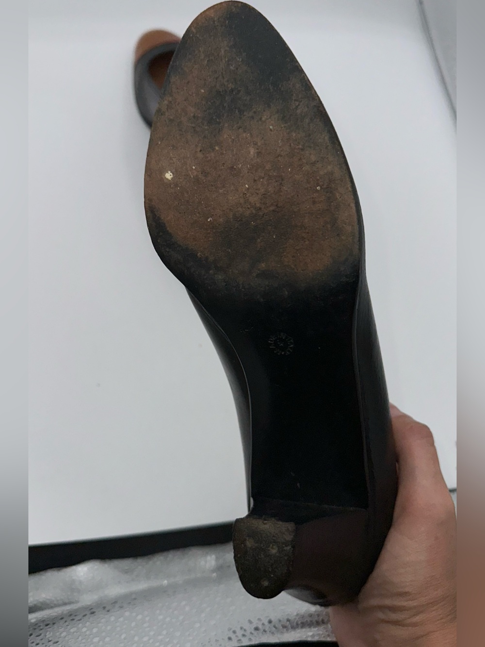 VINTAGE CELINE CLASSIC HEELS Shoes Black BROWN SIZE 39 US Sz 8.5 Pump  AA23 - Picture 7 of 9